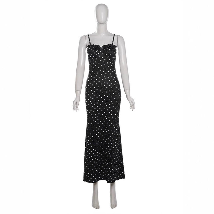 Damen Maxikleid mit Rüschen und Punkten Echo Archiv