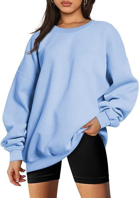 Damen nan extralanger Oversize-Sweatpullover mit Ballonärmeln, geripptem Saum und angerauter Innenseite Echo Archiv