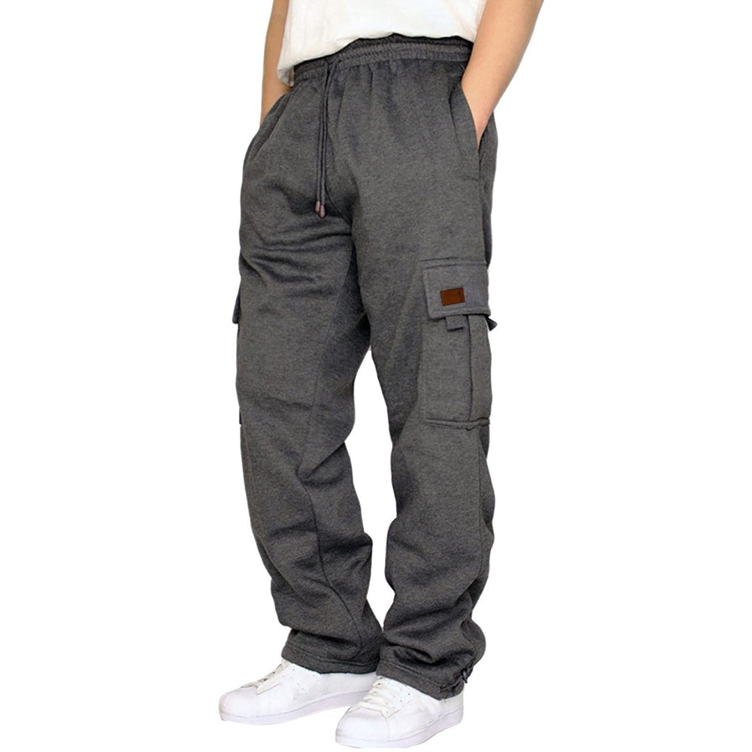 Herren nan konisch zulaufende Sweat-Cargohose mit elastischem Bund, Kordelzug und Klappentaschen Echo Archiv