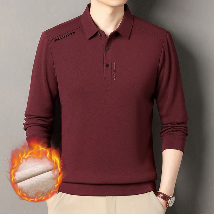 Herren modisches Langarm-Polo-Shirt mit hochfunktionalem Material Echoarchiv