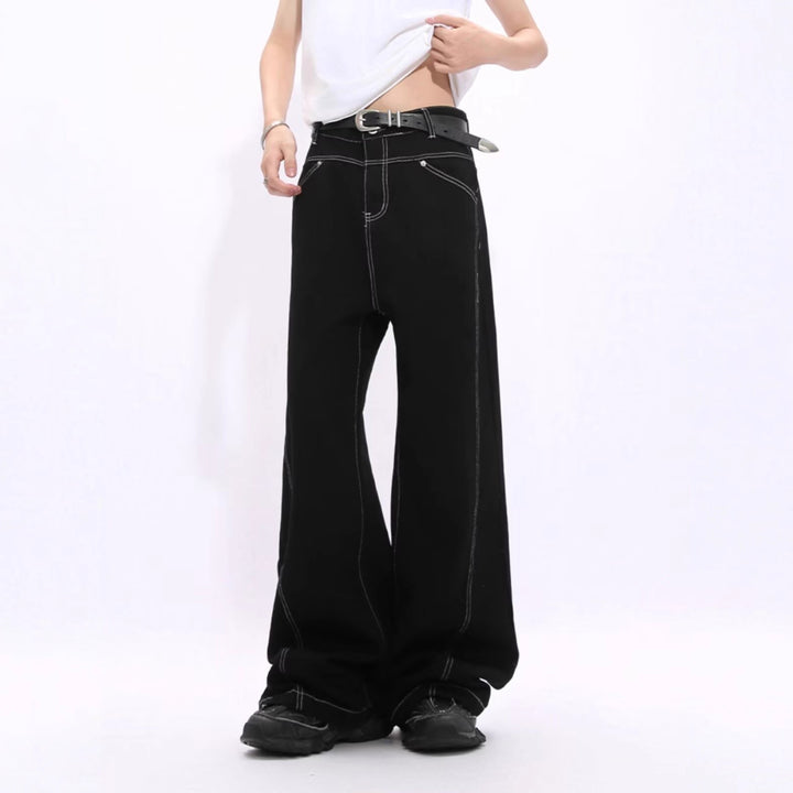 Damen Modische Weite Jeans Echoarchiv