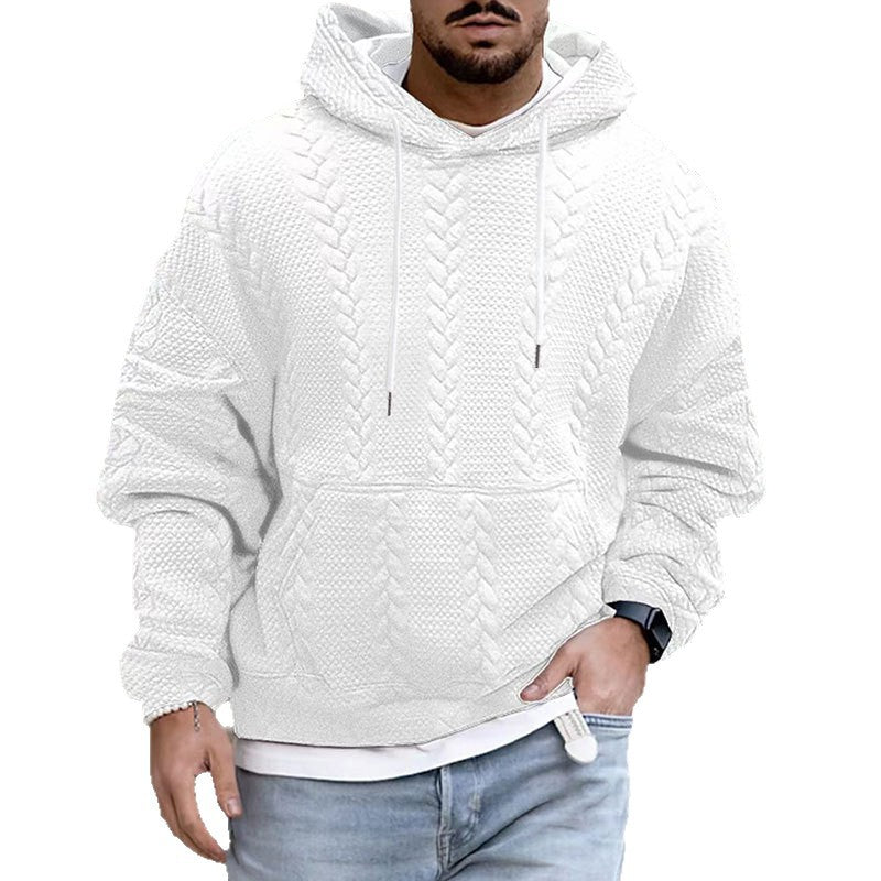 Herren Modischer Grobstrick Kapuzenpullover – Cavarno