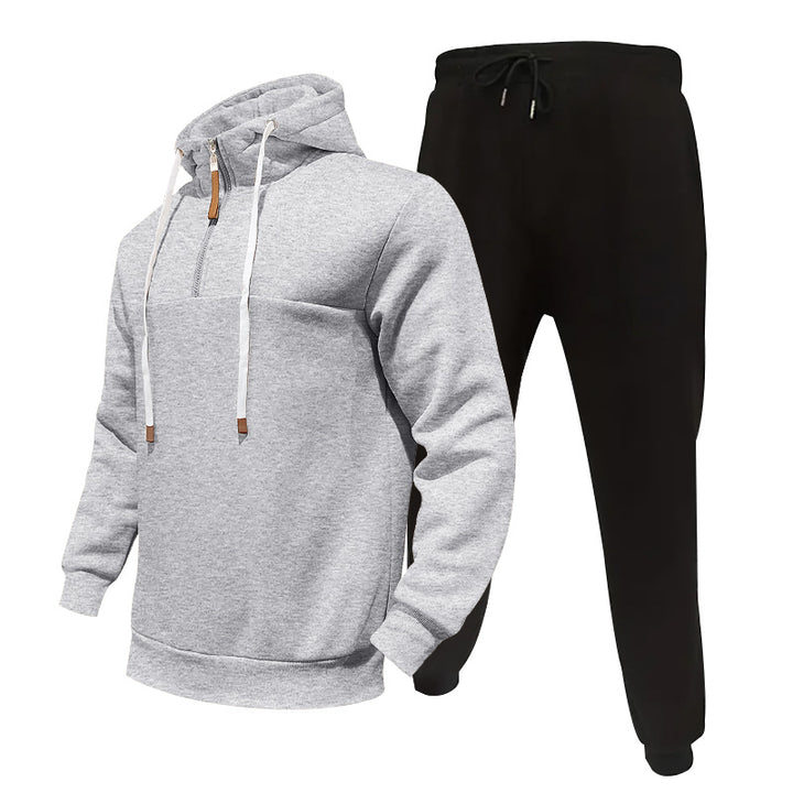 Herren lässiges Kapuzenpullover- und Cargo-Hosen-Set Echoarchiv