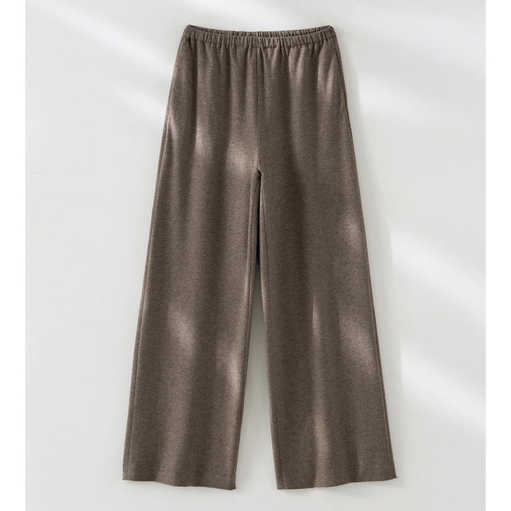 Damen Weite Feinstrick-Loungehose mit elastischem Bund Echoarchiv