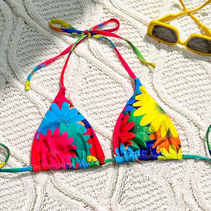 Damen Triangel-Bikini mit floralem Rüschen-Design Echo Archiv