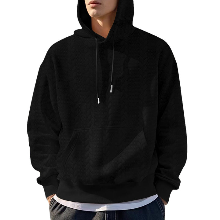 Herren lässiger Kapuzenpullover mit praktischen Taschen und warmem Fleece-Innenfutter Echoarchiv