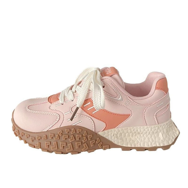 Damen Plateau-Chunky-Sneaker mit reflektierenden Mesh-Einsätzen, gepolstertem Komfortkragen und stoßdämpfender Sohle – Névara