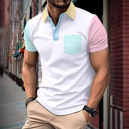 Herren Polohemd mit modernen Farbdetails Echoarchiv