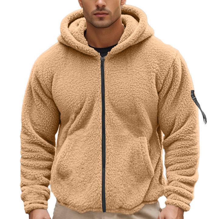 Herren Fleece-Hoodie mit durchgehendem Reißverschluss und praktischen Taschen Echoarchiv