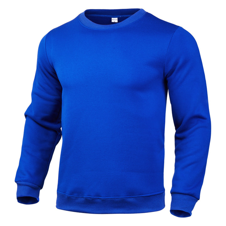 Herren klassisches Rundhals-Sweatshirt mit weichem Fleece-Innenfutter, geripptem Saum und verstärkten Nähten – Marzano