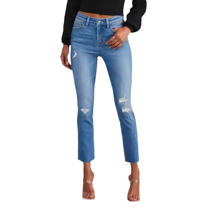 Damen zeitlose Jeans im modernen Schnitt mit cropped Bein Echo Archiv