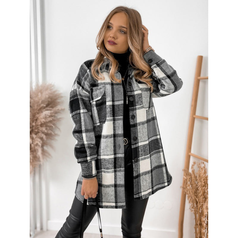 Damen Flanelljacke im Karomuster Echoarchiv