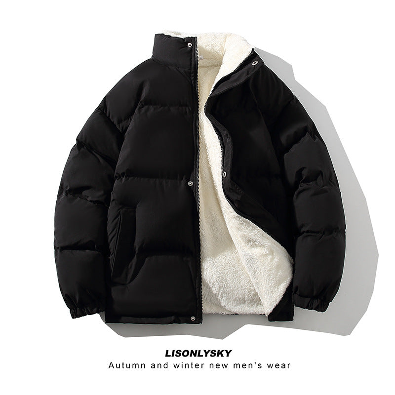 Herren nan gefütterte Winter-Steppjacke mit Teddyfutter, hohem Stehkragen und verdeckter Druckknopfleiste Echo Archiv