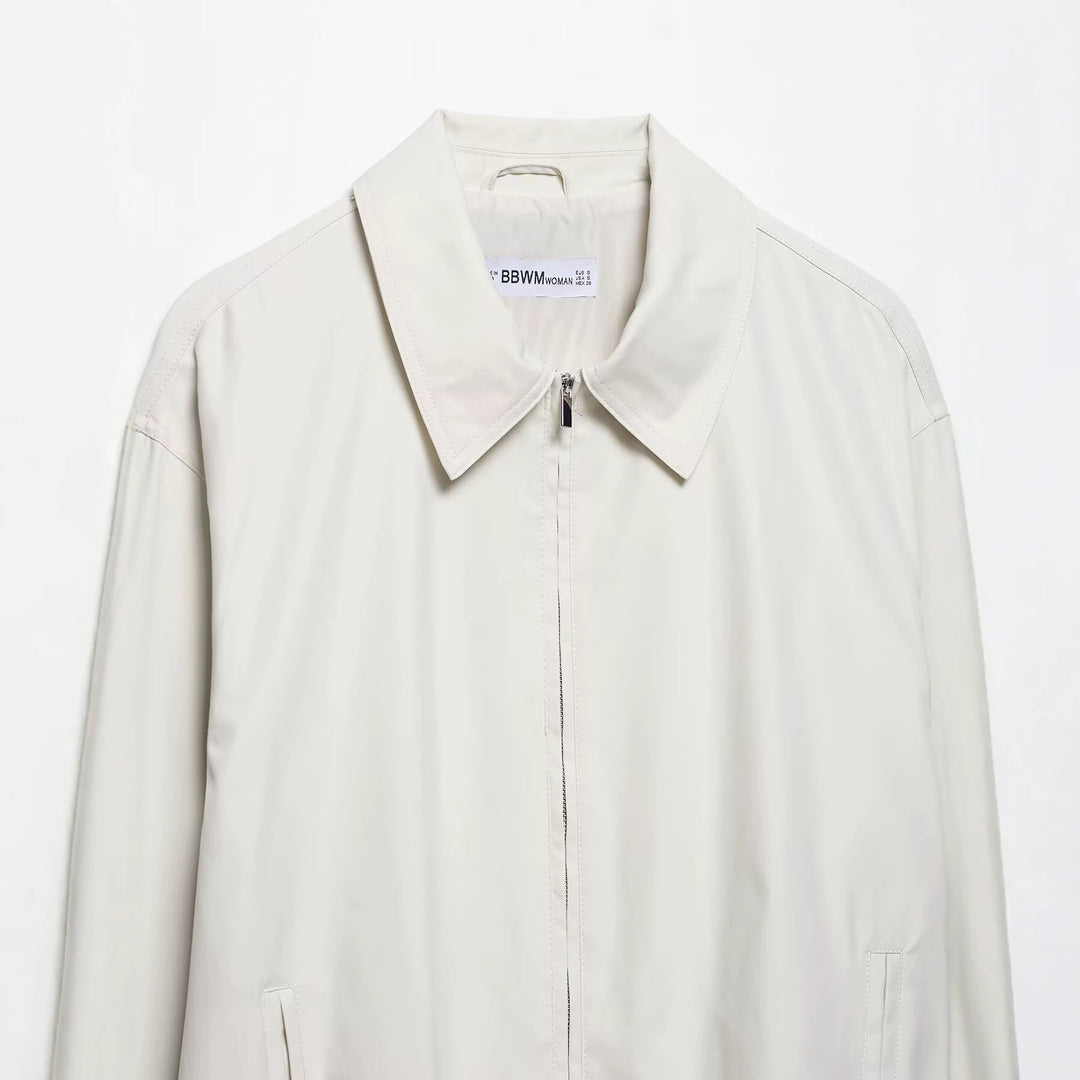 Damen Leichter Oversized Blouson mit Elastischem Saum Echo Archiv