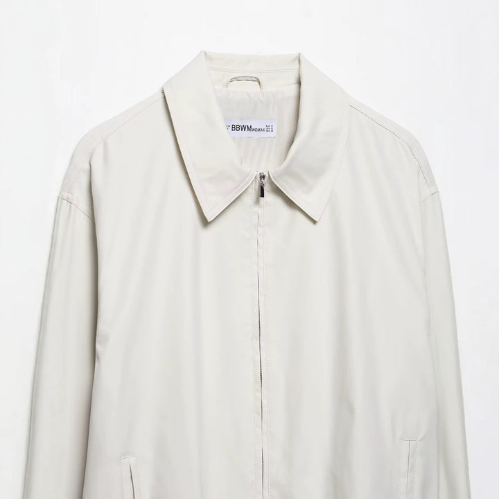 Damen Leichter Oversized Blouson mit Elastischem Saum Echo Archiv