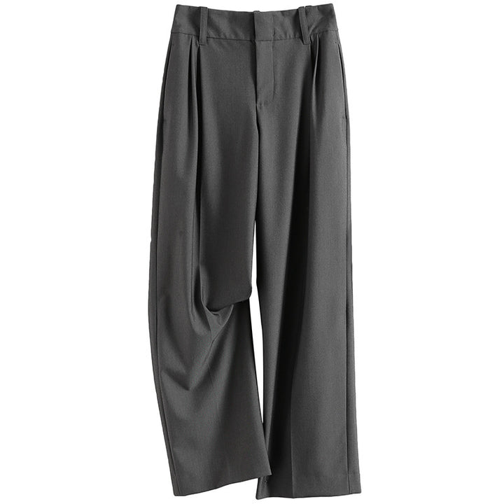 Damen Elegante, hoch taillierte und fließende Stoffhose Echoarchiv
