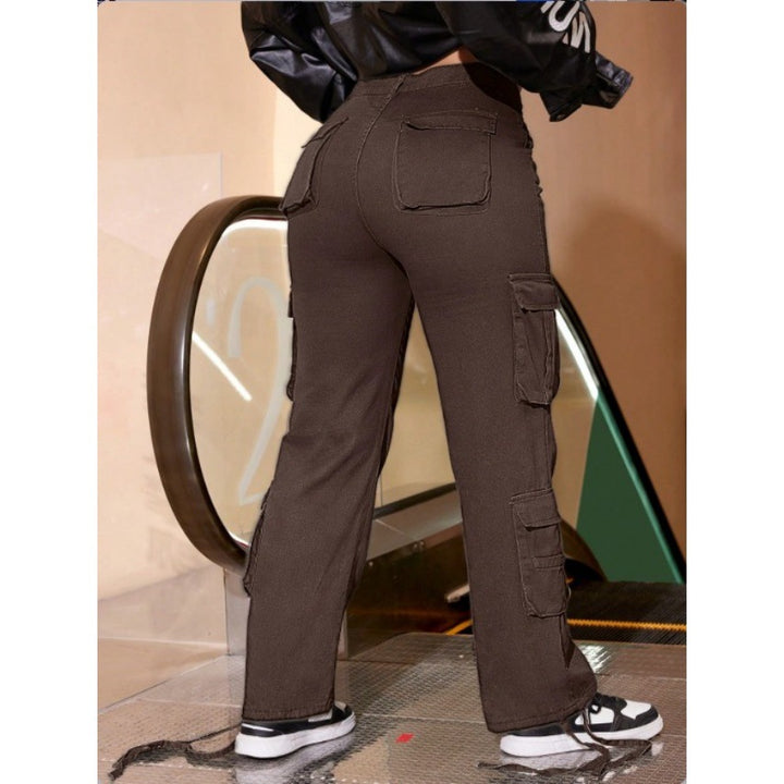 Damen Utility-Cargo-Chino mit Mehrfach-Pattentaschen und Kordelzugsaum Echo Archiv