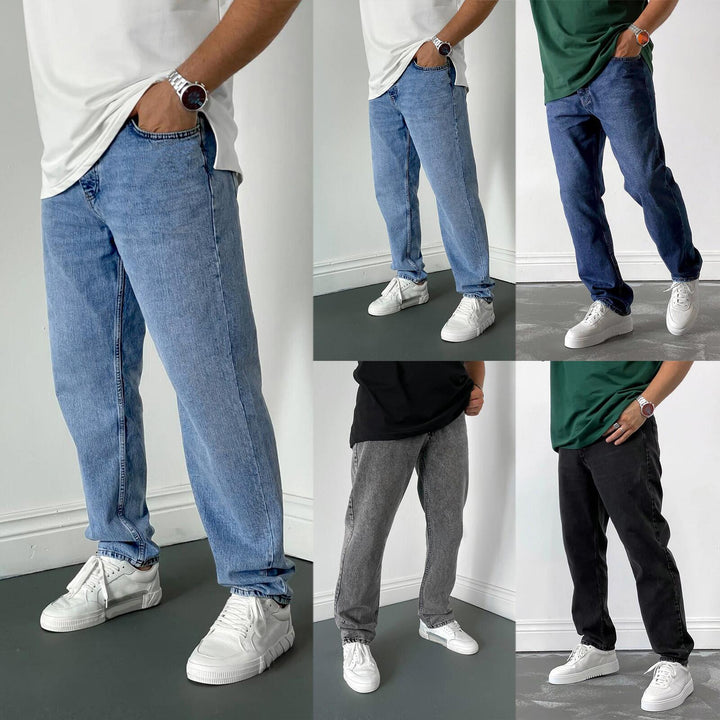 Herren nan lockere Straight-Leg Jeans mit elastischem Bundsaum und entspannter Passform Echo Archiv