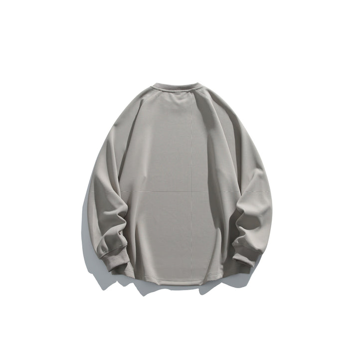 Unisex Oversize Waffelstrick-Sweatshirt mit Rundhalsausschnitt Echoarchiv