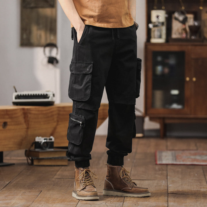Herren Cargo-Joggerhose im Utility-Workwear-Stil mit Tunnelzugbund, elastischen Bündchen und Multifunktionstaschen Echo Archiv
