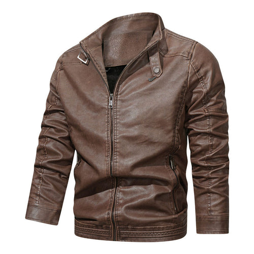Herren Jeansjacke im Vintage‑Army‑Look mit Stehkragen, Ziersteppungen und Ärmelfalten – Denvaro
