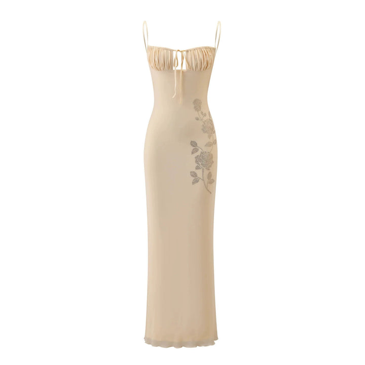 Damen Elegantes Maxi-Kleid mit Spitzendetails und raffiniertem Schnitt Echo Archiv