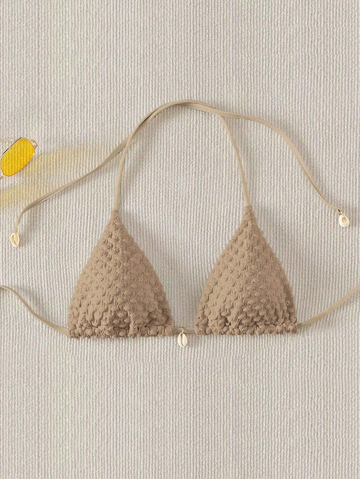 Damen Triangel-Bikinioberteil mit strukturierter Textur Echo Archiv