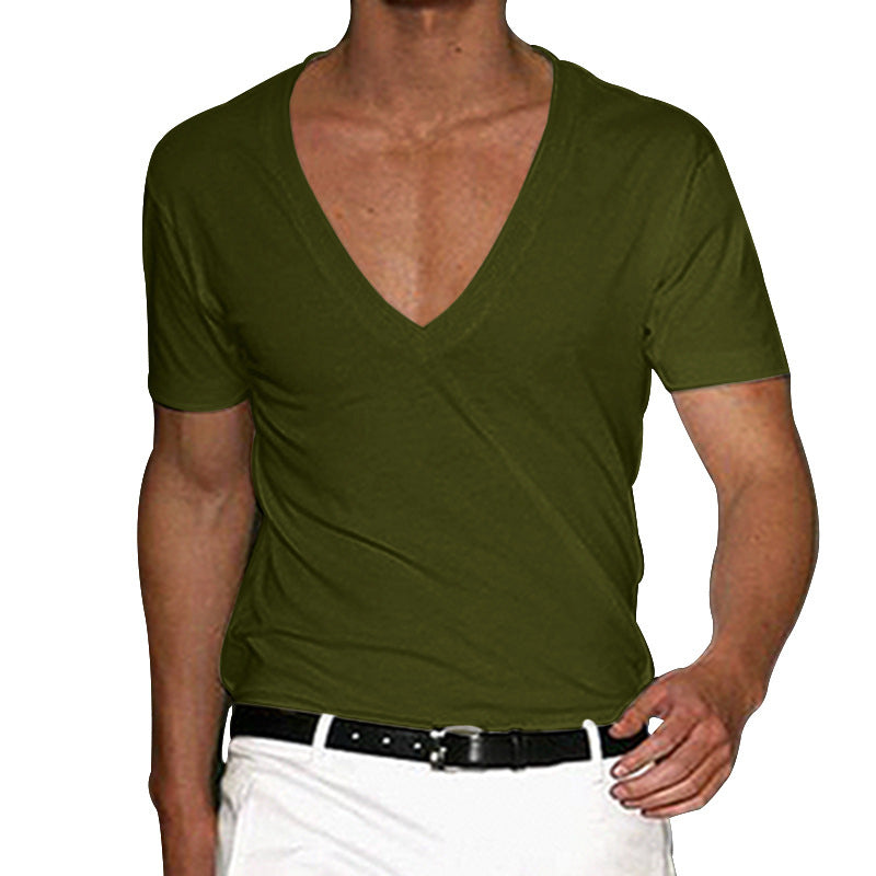 Echoarchiv | Slim Fit T-Shirt mit V-Ausschnitt
