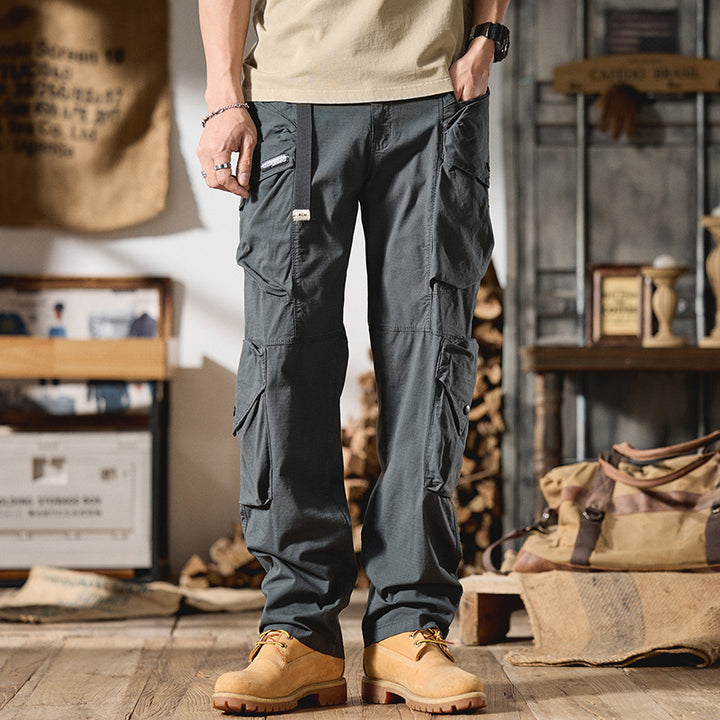 Herren Cargo-Hose im Utility-Stil mit verstärkten Knien und verstellbarem Saum Echo Archiv