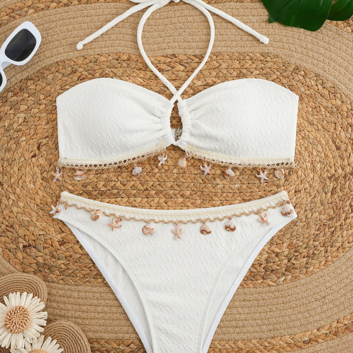 Damen Bikini-Set mit elegantem Bund und detailreichen Muscheldekoren Echo Archiv