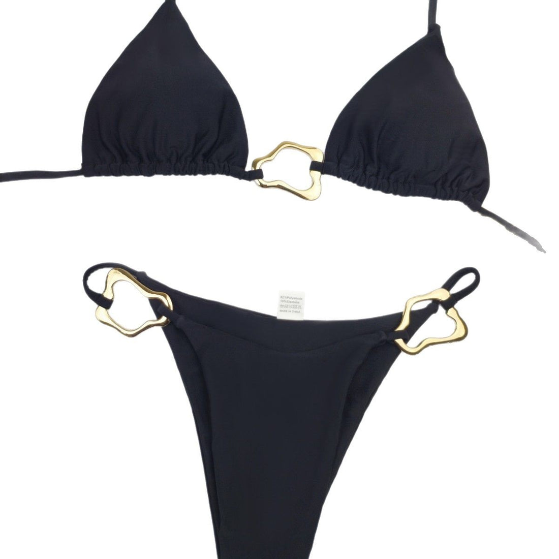 Damen Triangel-Bikini mit elegantem Gold-Details – Maréssa
