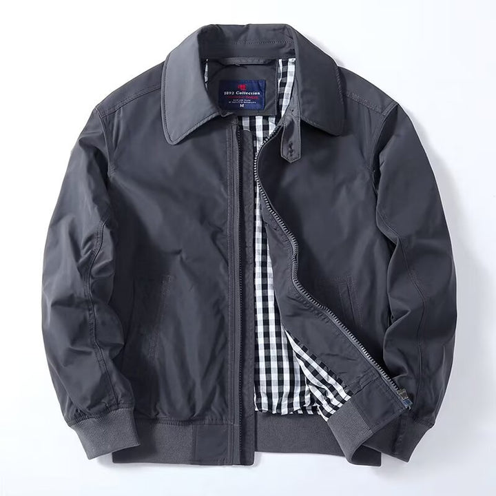 Herren Modische Bomberjacke mit kariertem Innenfutter Echo Archiv