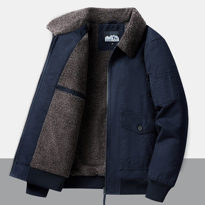 Herren Urbaner Utility-Jacke mit Teddyfellfutter Echo Archiv