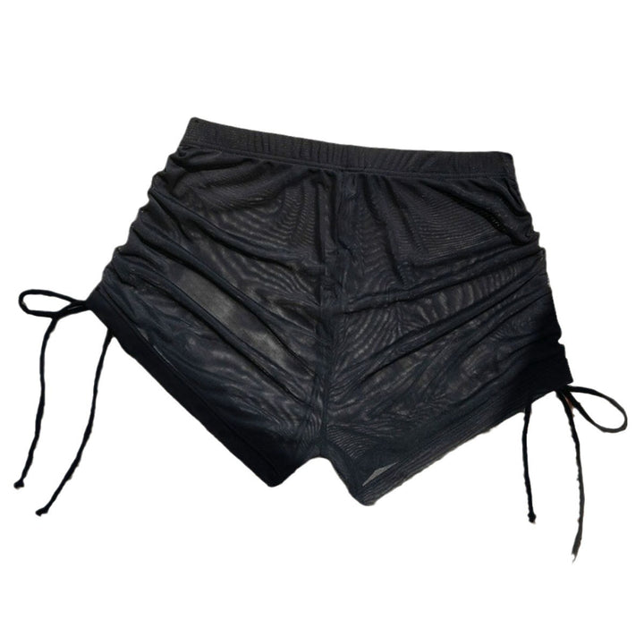 Damen Sportliche Raffungshorts aus transparentem Material Echo Archiv
