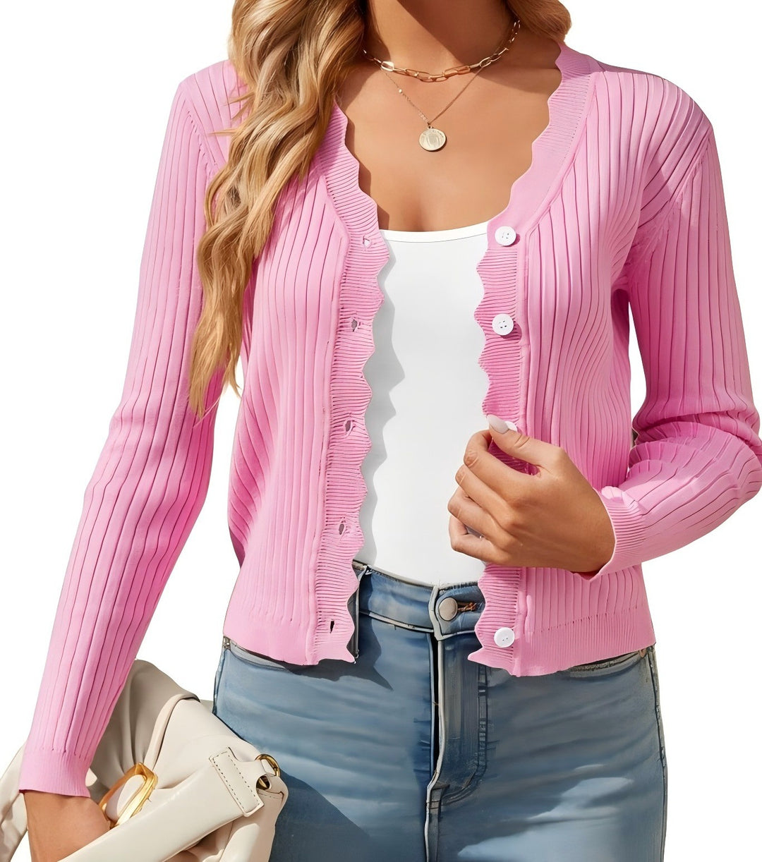 Damen Elegante und figurbetonte Strickjacke Echo Archiv
