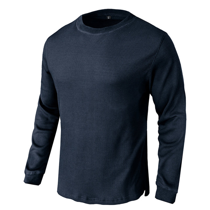 Herren figurbetontes Langarmshirt aus atmungsaktiver Baumwolle Echoarchiv
