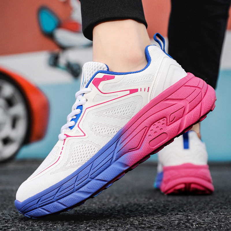 Unisex gedämpfter Plateausneaker mit atmungsaktivem Strickoberteil und gepolsterter Hohlkammersohle – Norré