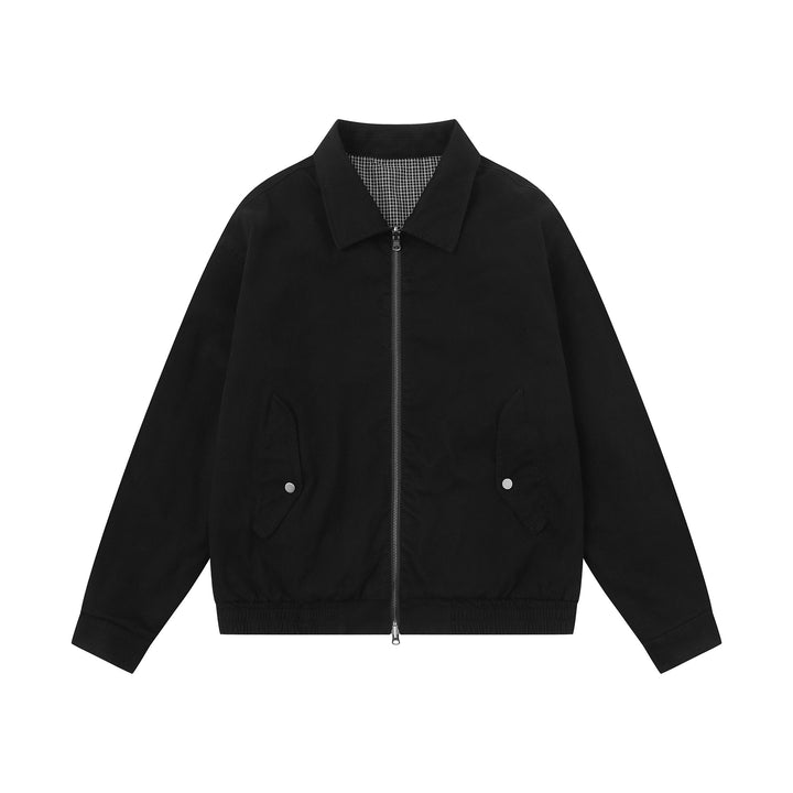 Herren Boxy-Canvas-Blousonjacke mit Reißverschluss, Pattentaschen und elastischem Saum Echoarchiv