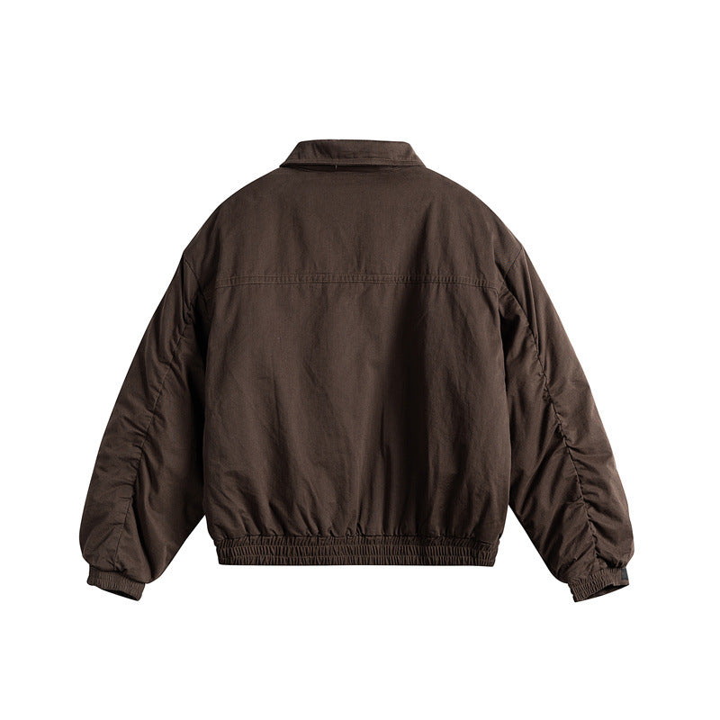 Herren Kurzboxy-Blouson mit Hemdkragen, Utility-Brusttaschen und elastischem Saum Echoarchiv