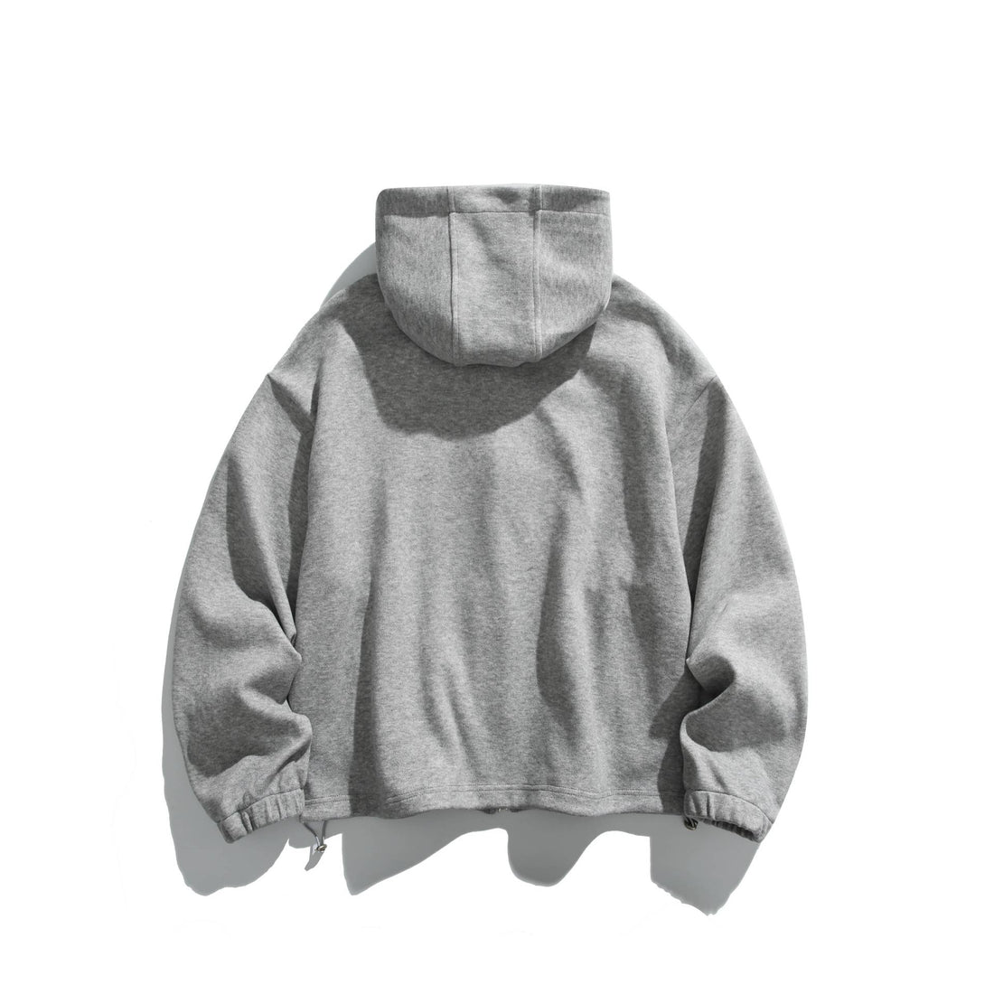 Unisex Leichte Zip-Hoodie-Jacke mit Reißverschlusstaschen und verstellbarem Saum Echoarchiv