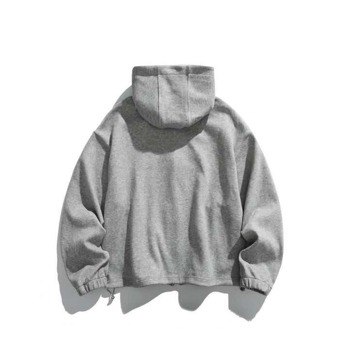 Unisex Leichte Zip-Hoodie-Jacke mit Reißverschlusstaschen und verstellbarem Saum Echoarchiv