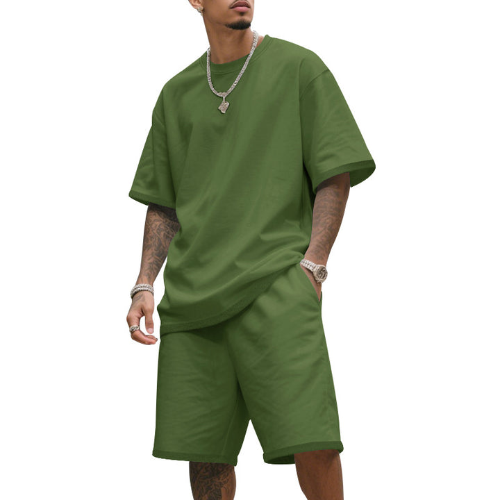 Herren Freizeit-T-Shirt und Shorts-Set aus atmungsaktivem Material Echoarchiv