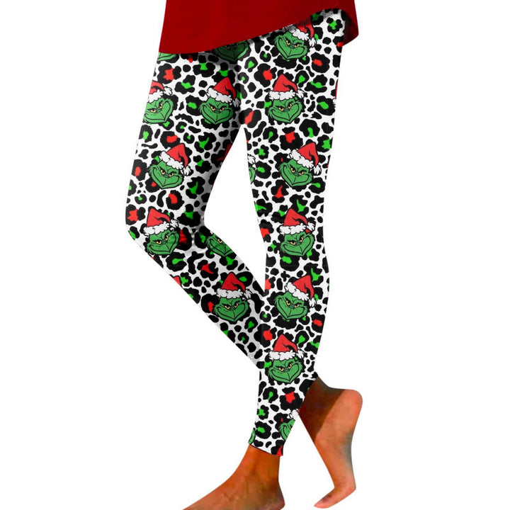 Damen Gemusterte Weihnachtsleggings Echoarchiv