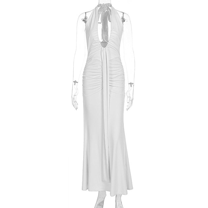 Damen Elegantes Kleid mit tiefem V-Ausschnitt und figurbetontem Schnitt Echo Archiv