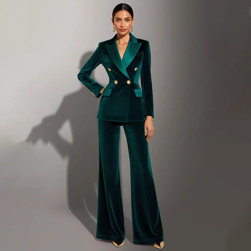 Damen Elegantes und Hochwertiges Samtanzug Echo Archiv