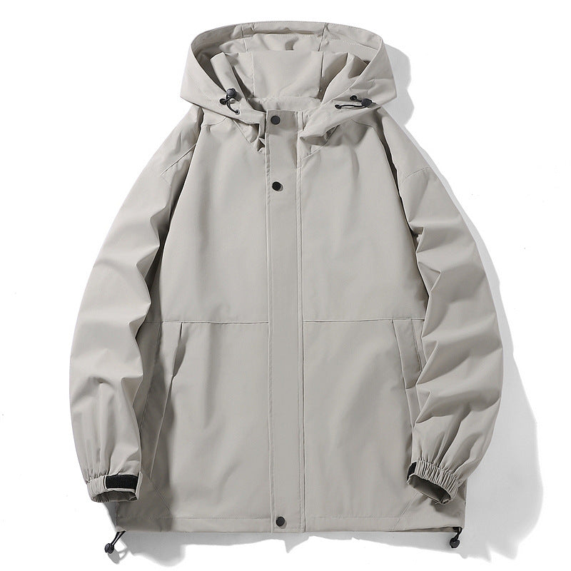 Herren Wasserabweisende Übergangsjacke mit verstellbarer Kapuze und praktischen Taschen Echoarchiv