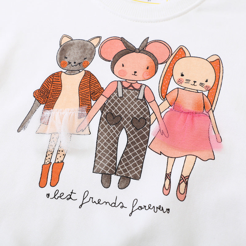 Mädchen Sweatshirt mit kreativer Tierapplikation Echo Archiv