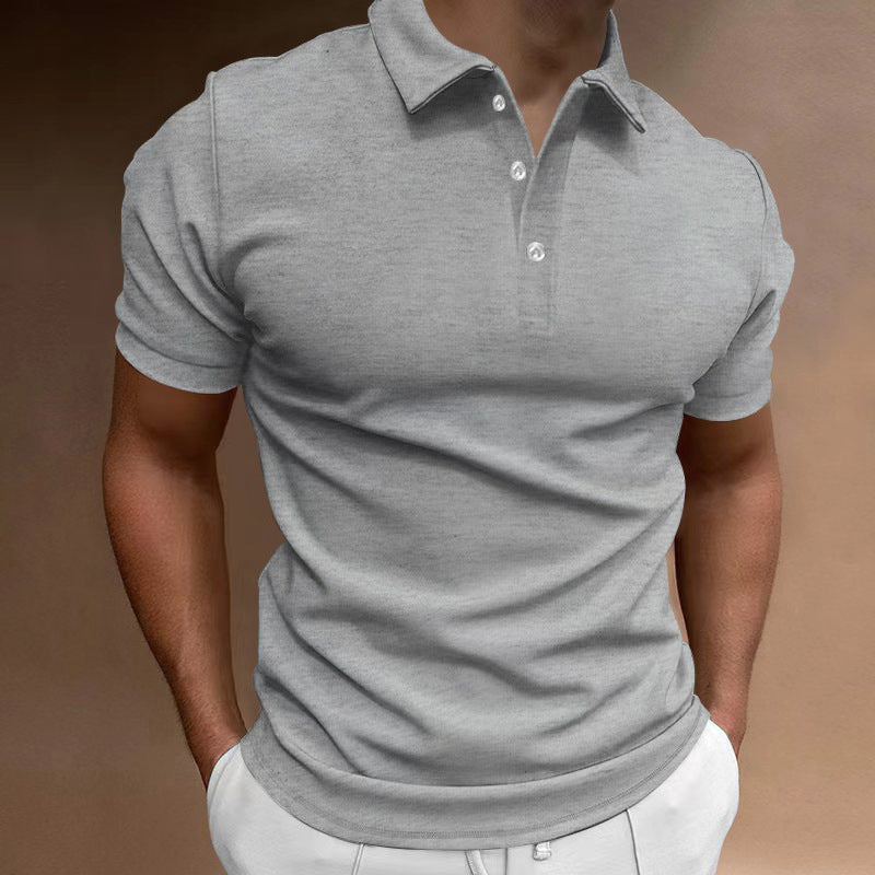 Herren nan schlank geschnittenes Stretch-Poloshirt mit Kentkragen und elastischem Saum Echo Archiv