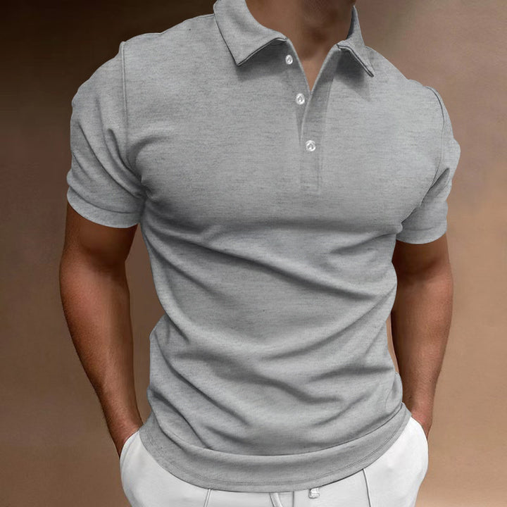 Herren nan schlank geschnittenes Stretch-Poloshirt mit Kentkragen und elastischem Saum Echo Archiv