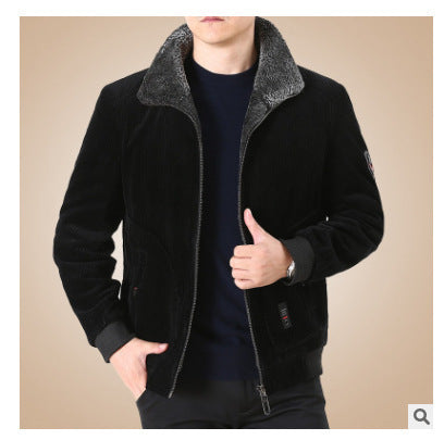 Herren Lässige Cordjacke mit Fleecefutter Echo Archiv